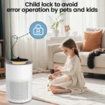 Home Air Quality Appliances Electric Desktop HEPA Filter Children Lock 3 Gear Speed Household Air Purifier